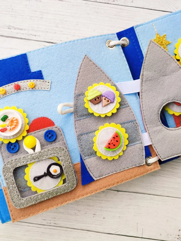 Quiet book pattern, Boys Dollhouse pattern, Felt book pattern pdf, Felt doll Pattern with clothes set, Dress up Doll, Busy book pattern