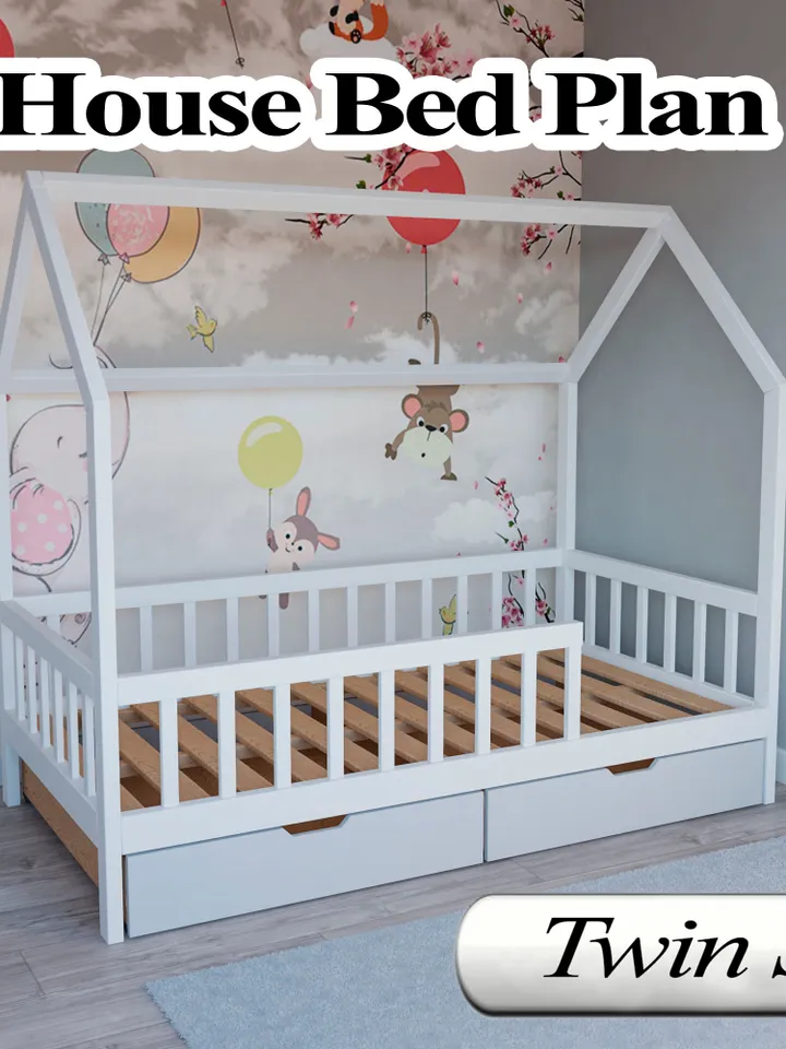 House Bed Plan, PDF, DIY