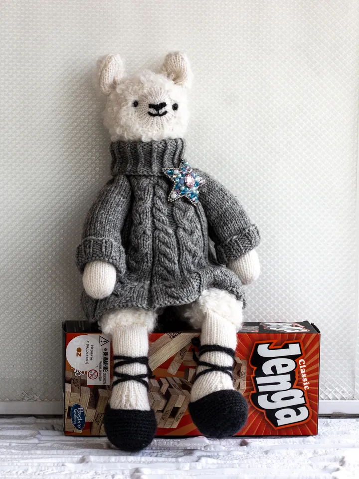 Organic Handmade LLama Toy: Eco-Friendly, Sustainable Plushie for Unique Baby Shower Gifts/ 2 LLamas