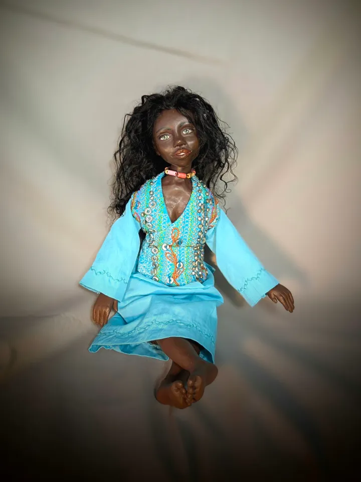 A handmade doll.