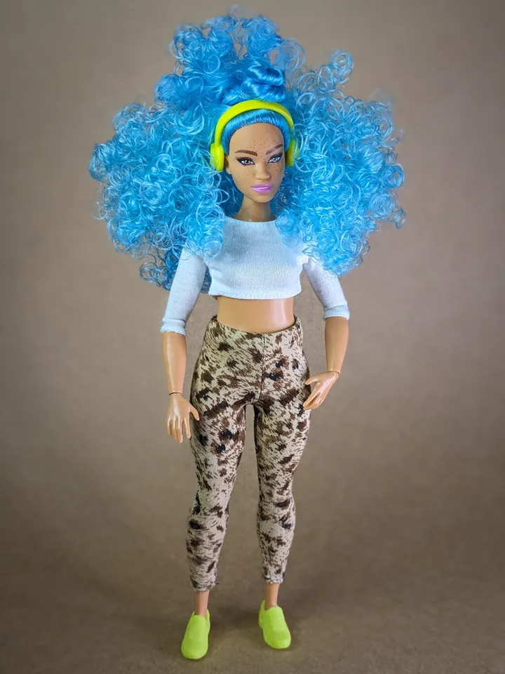 Leopard print leggings for 1/6 scale fashion female dolls