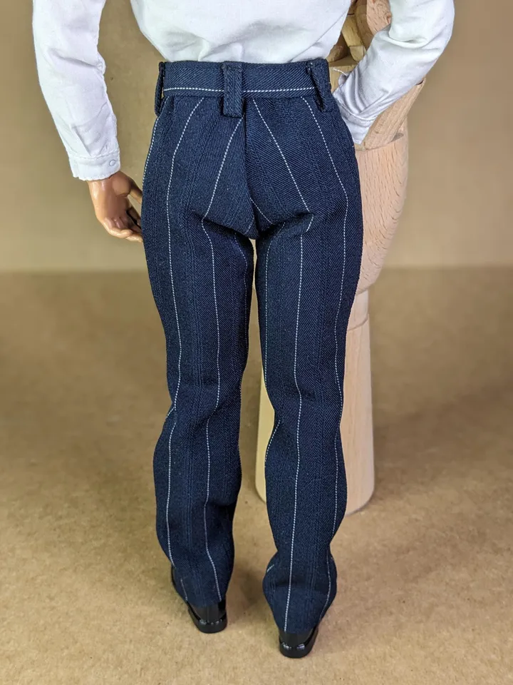 Handmade classic navy pants for 13 inch fashion male dolls (Adonis)