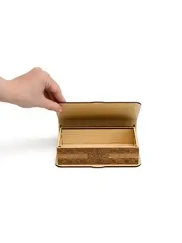 Wooden gift money box bill holder