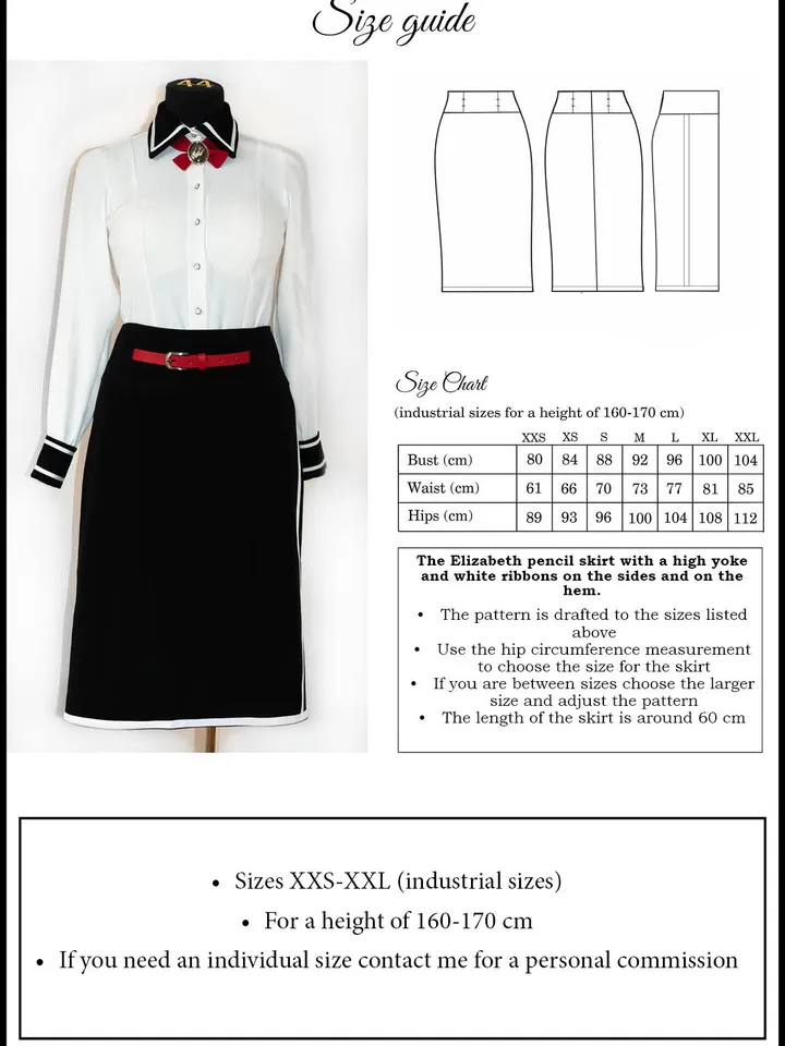 Elizabeth Bioshock Skirt Sewing Pattern