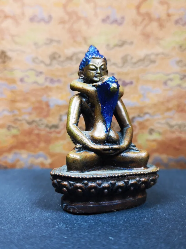 Gandhanra Handmade Samantabhadra in Yab Yum Statue,Anuttarayoga Tantra,For Tantric Practice & Acro Yoga,Handmade in Nepal