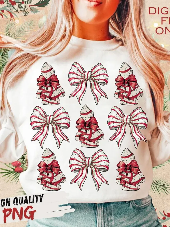 Coquette Christmas Tree Cake Png, Christmas Bow Png, Christmas Tree Cake Bow Png, Retro Holiday Png, Merry Christmas Png,Girly Christmas Png