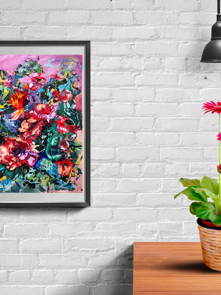 Bright Poppies Impasto Oil Painting Flowers Original Artist Svinar Oksana