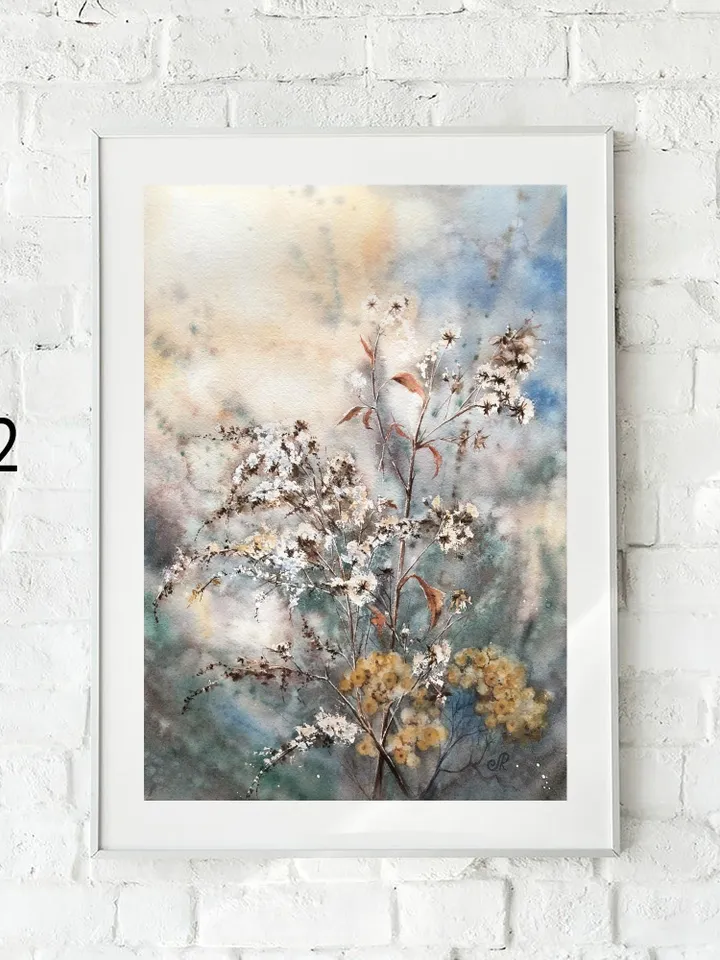 Landscape Watercolor Prints Set of 4 Nature Postcards