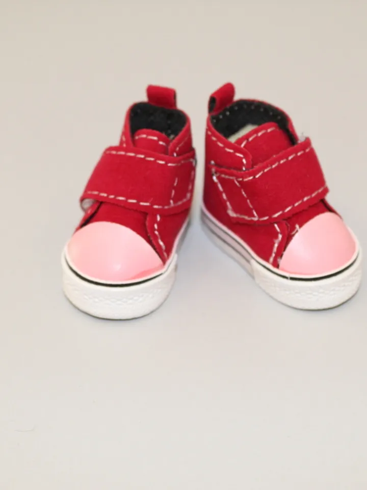 wellie wisher shoes - Vinous suede sneakers for Wellie Whisher - 5 cm doll shoes - Or any other doll – Christmas gift