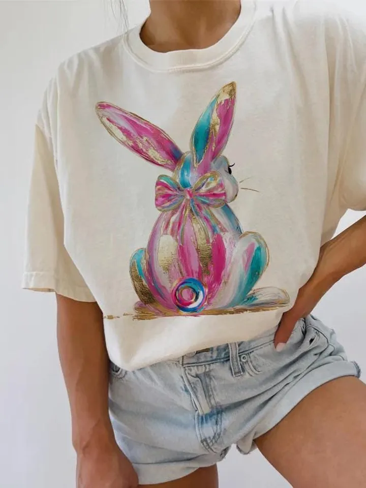 Brushstroke bunny easter png, bunny coquette bow png, pink bunny png, easter png, retro easter png, Png, Girls easter png, preppy easter png