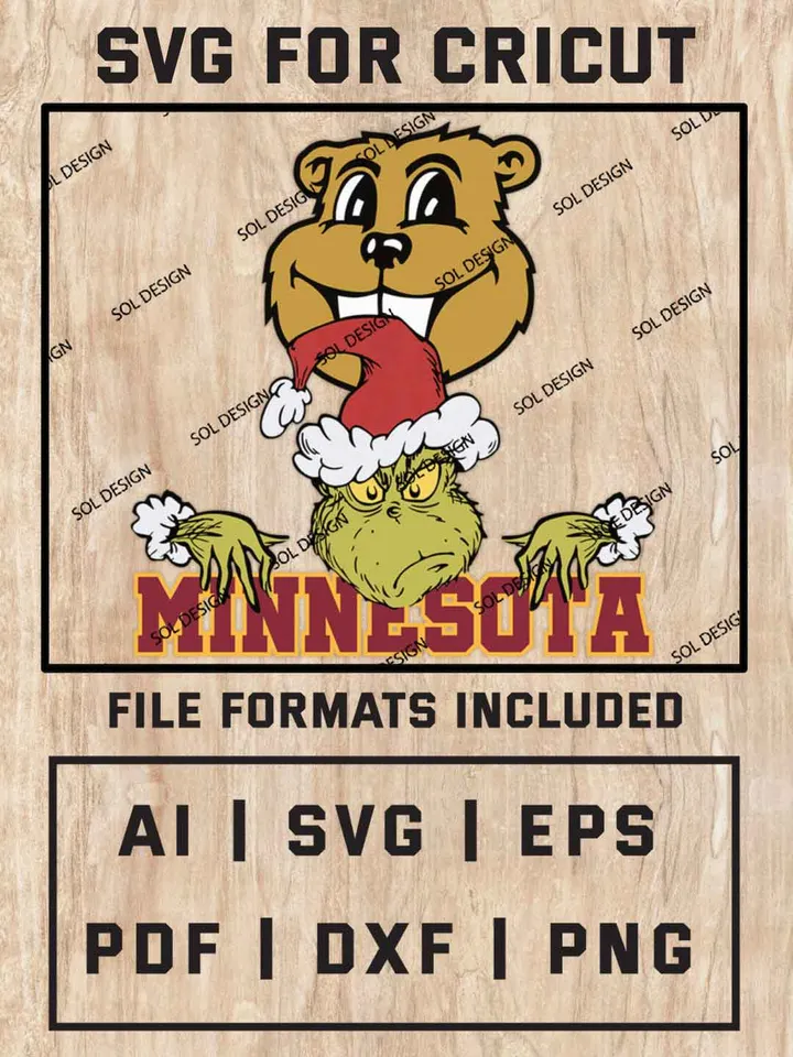 Grinch Minnesota Golden Gophers SVG, NCAA SVG Design, NCAA Minnesota Golden Gophers SVG, NCAA Minnesota Cricut, Christmas Svg, Grinch svg, Digital Download