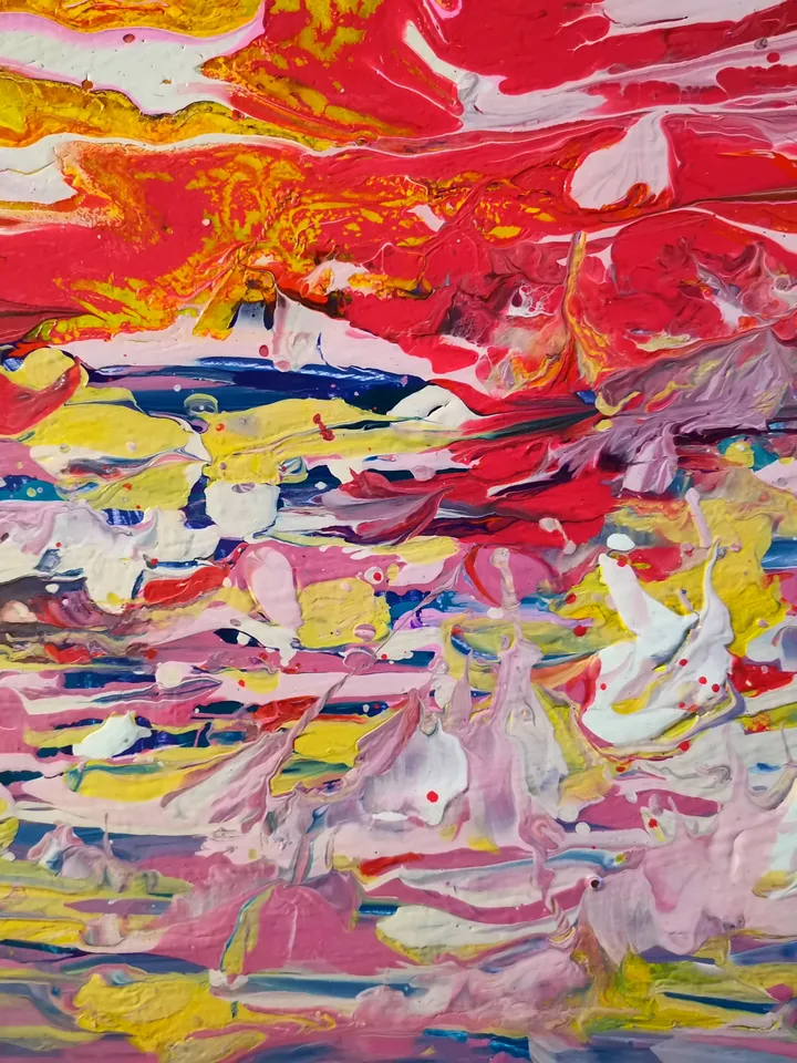 Waves Storm Sea Sunset Original Art Bright Painting Artist Svinar Oksana