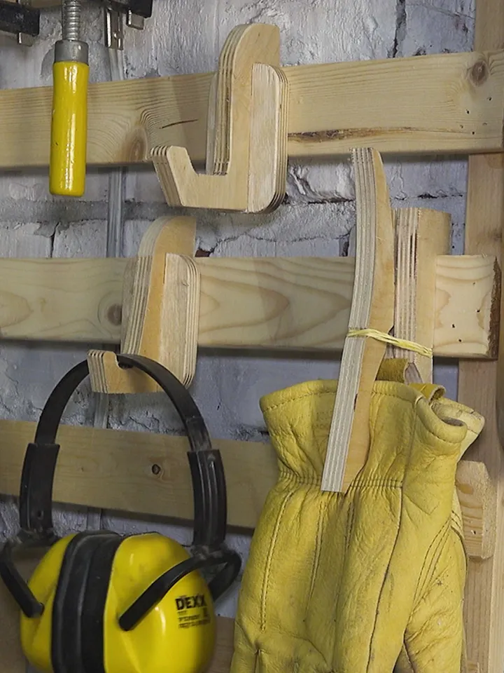 Glove clip and Hooks Plans (PDF, SVG) for Workshop – DIY French Cleat Storage System
