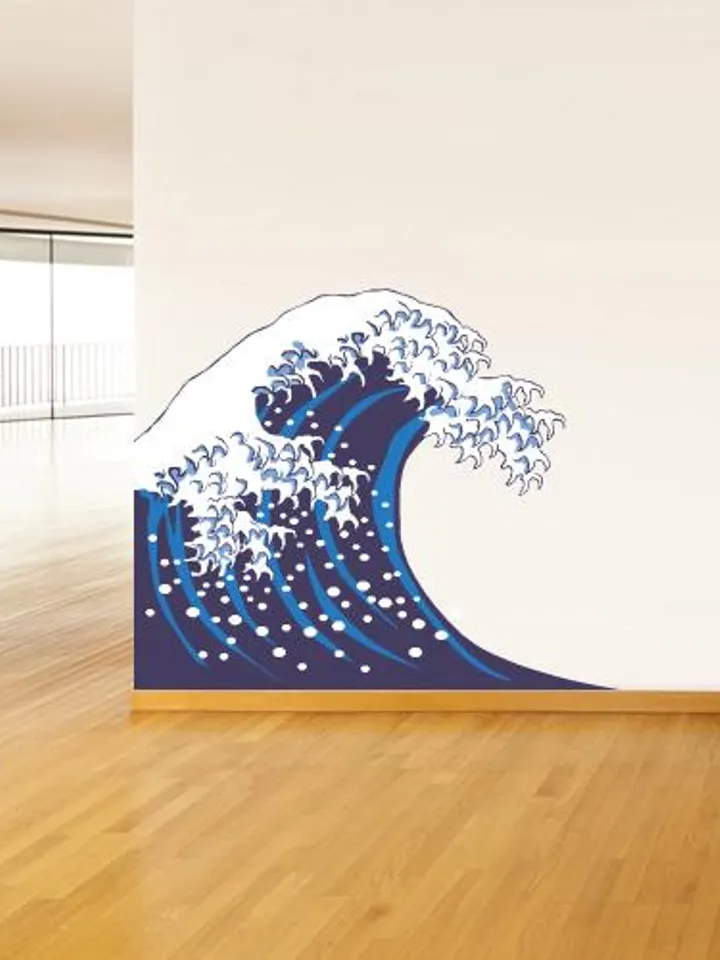 Kanagava Great wave Wall Decal Japan style Stickers col502