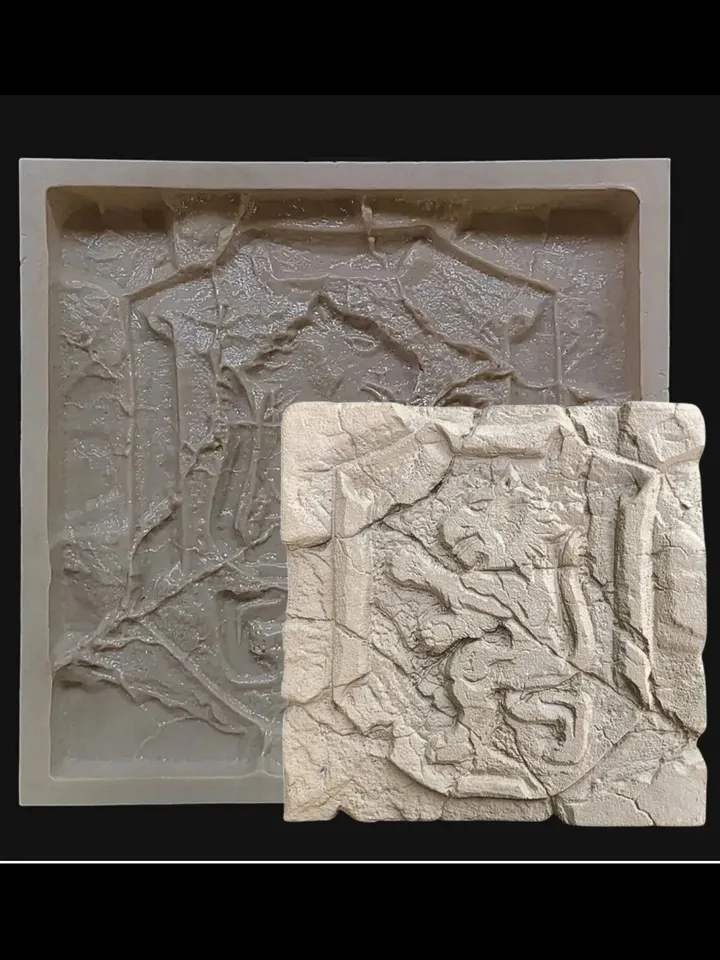 Form for panels and bas-reliefs "lion" silicone Rubberino®