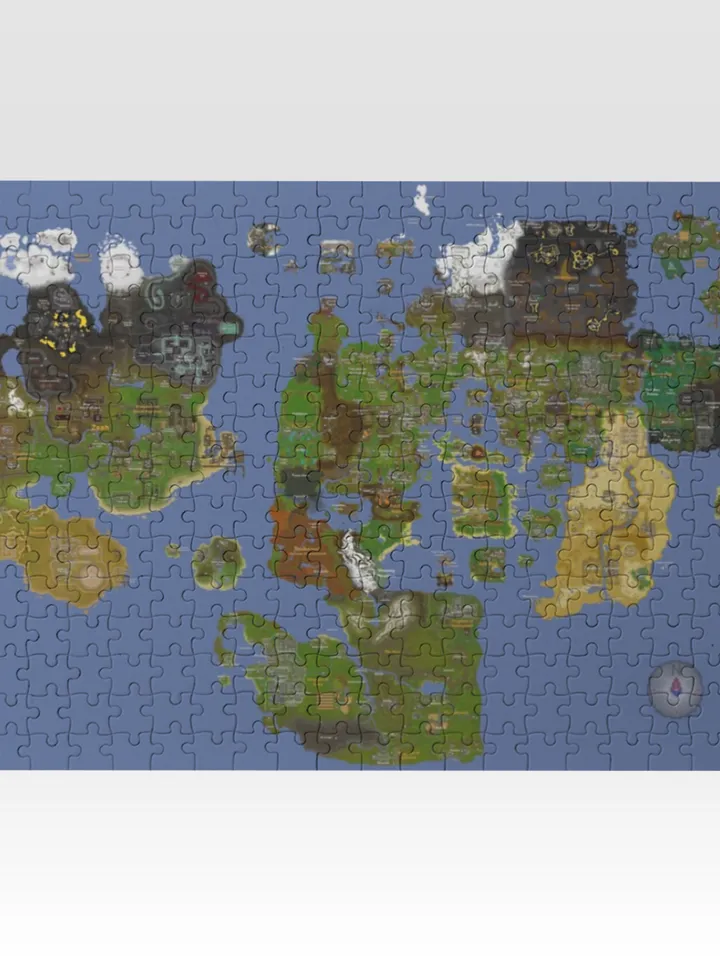 Runescape World Map Jigsaw Puzzle Wooden