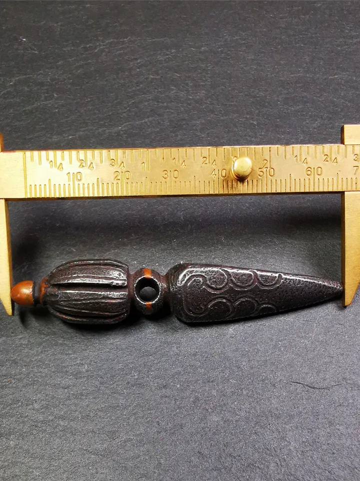 Gandhanra Handmade Tibetan Amulet ,Kila(Dorje Phurba) , Trantic Buddhism Ritual Implement Pendant,Made of Cold Iron,2.76"