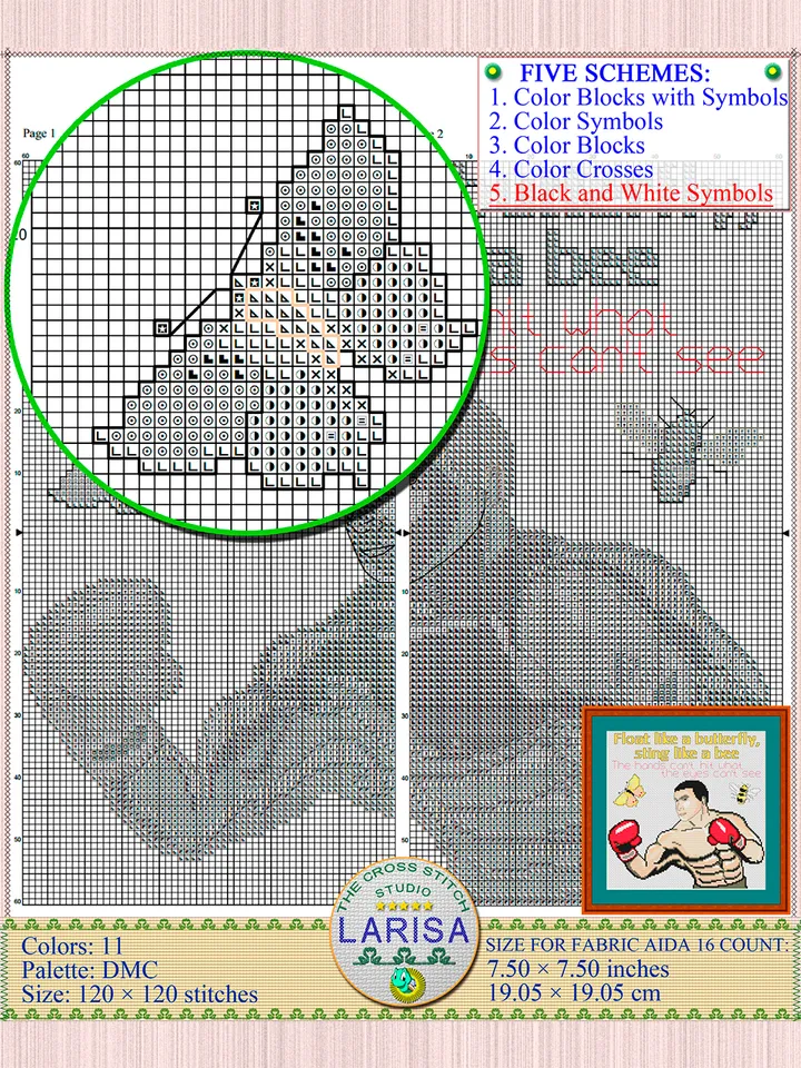 Boxing Cross Stitch Pattern | Boxer | Fistfight