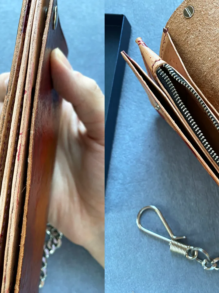 Long wallet Genuine brown leather Pennywise the Dancing Clown original handmade