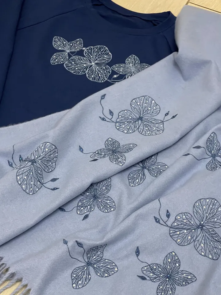 Machine embroidery design &quot;Frosty flowers&quot;