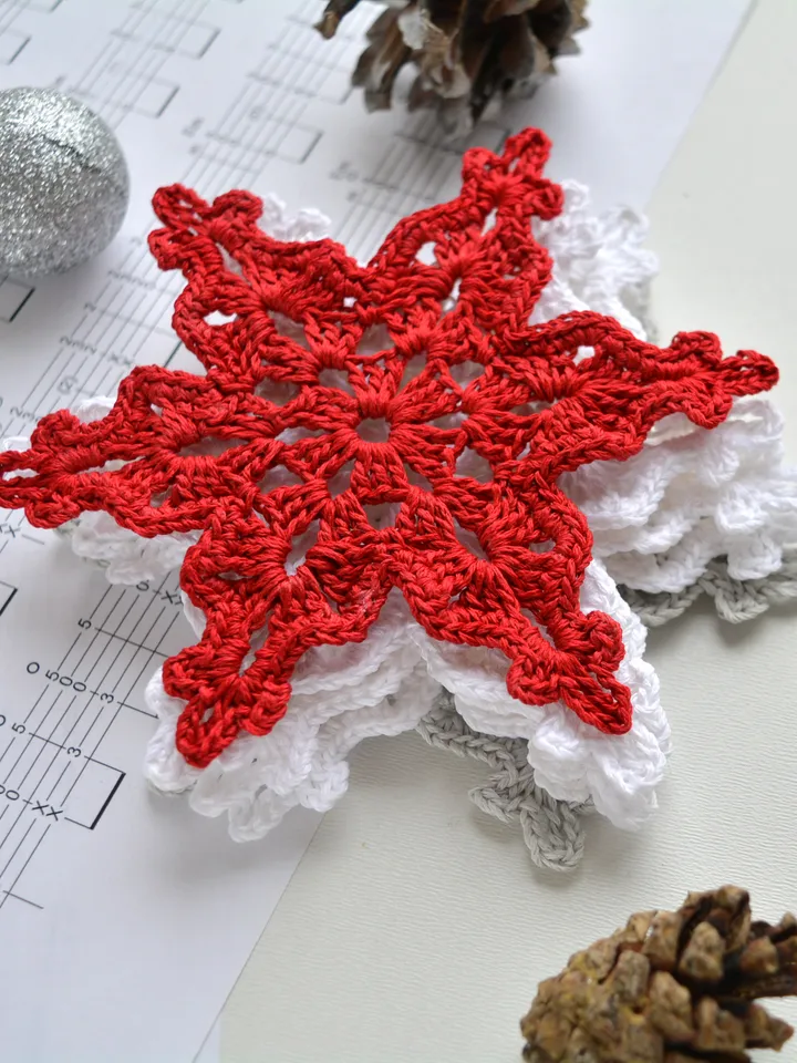 Snowflake ornament crochet pattern