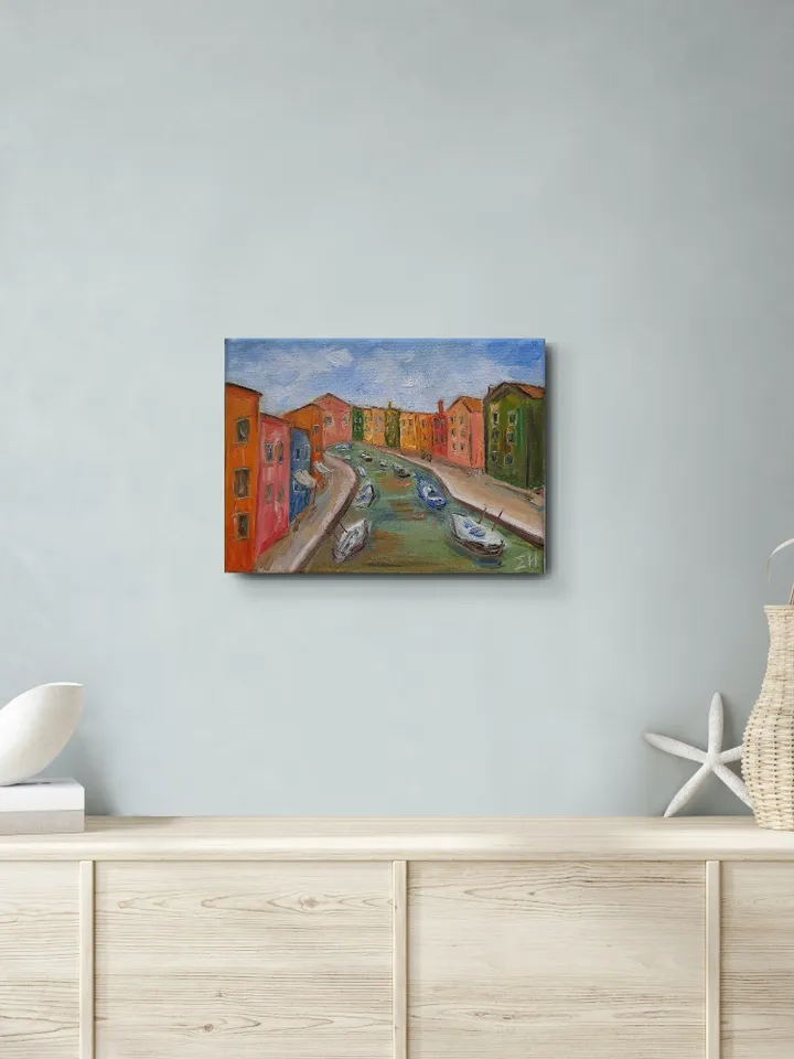 Venice oil painting Italy oil painting Burano painting