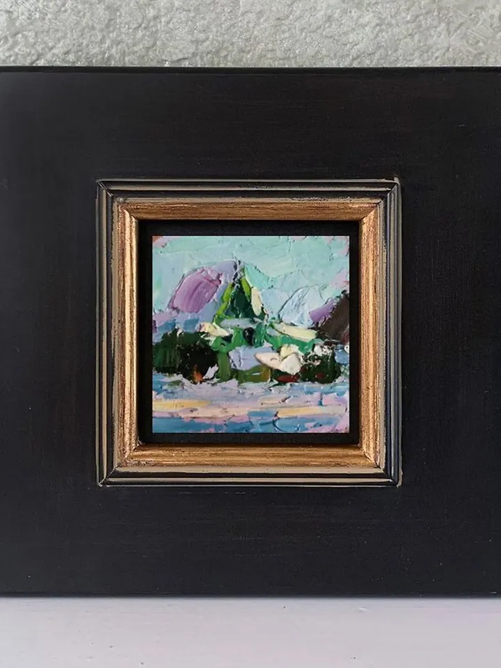 Shanxi Painting 油畫原作 Chinese手工油畫 Village 掛畫 Original Art Original Oil Painting