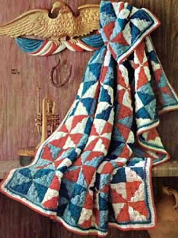 Crochet Pattern Vintage Afghan Patchwork Digital Download PDF