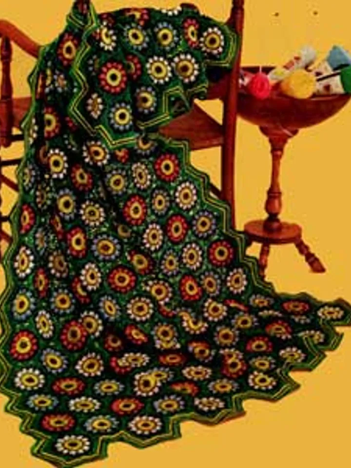 Crochet Pattern Vintage Afghan Colonial Charm Digital Download PDF