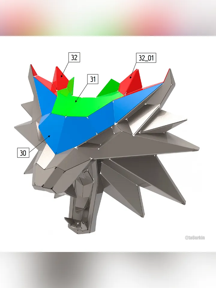 Welding Project Plans Drawings Witcher Wolf (DXF, PDF)