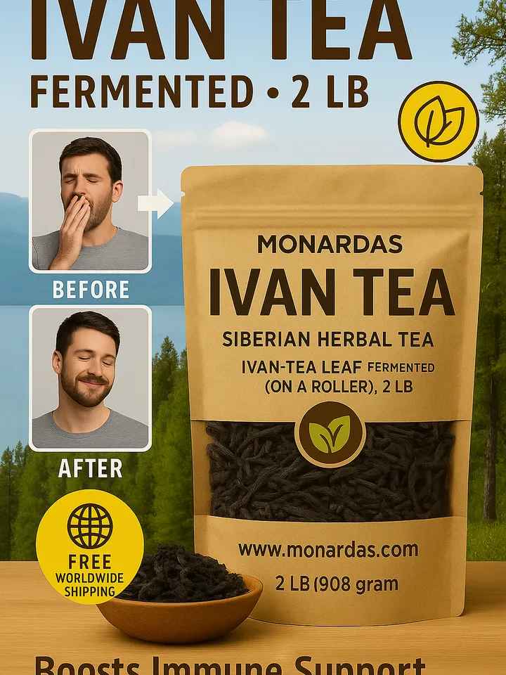Ivan Tea 2 LB β’ Wild Harvested from Siberia β’ Fermented Leaf on Roller