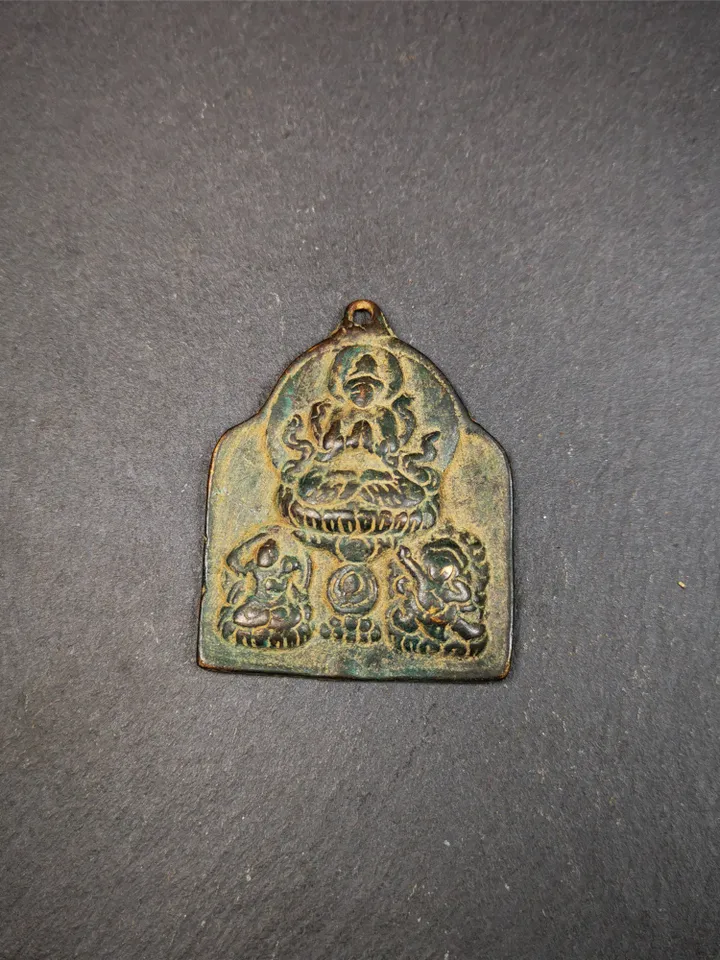 Gandhanra Tibetan Buddha Statue,Three Great Bodhisattvas,Chenrezig,Manjushri,Vajrapani,40 Years Old