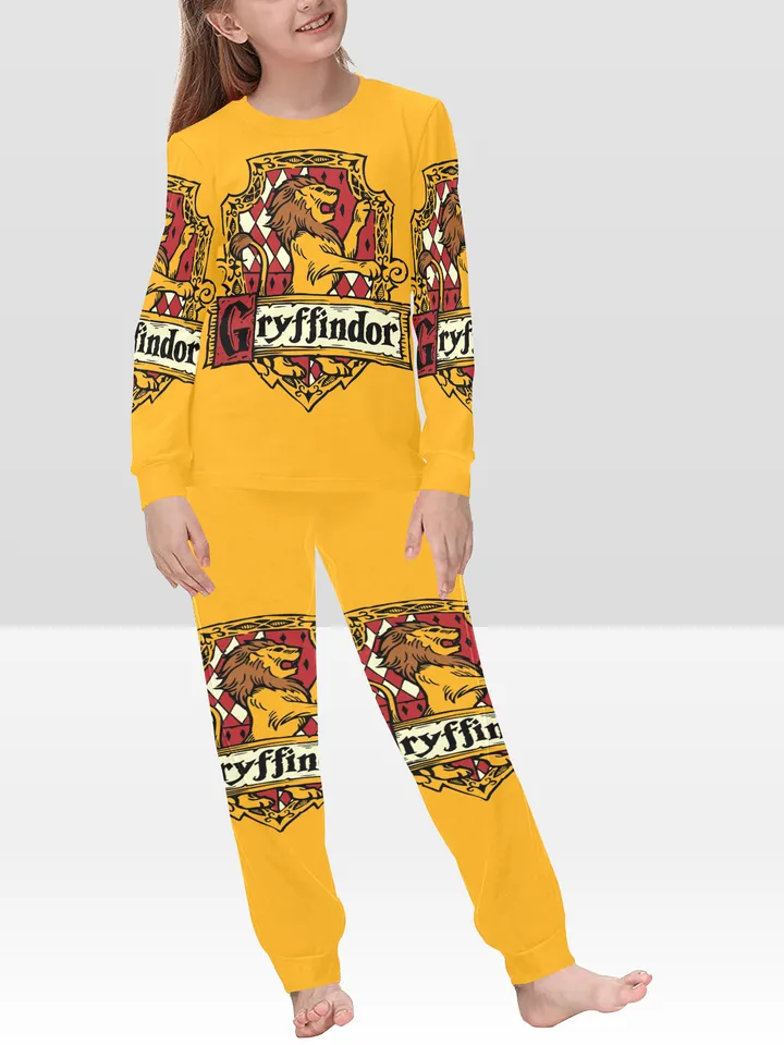 Gryffindor Kids Girls Pajamas Set, PJ Set pajama loungewear sleepwear