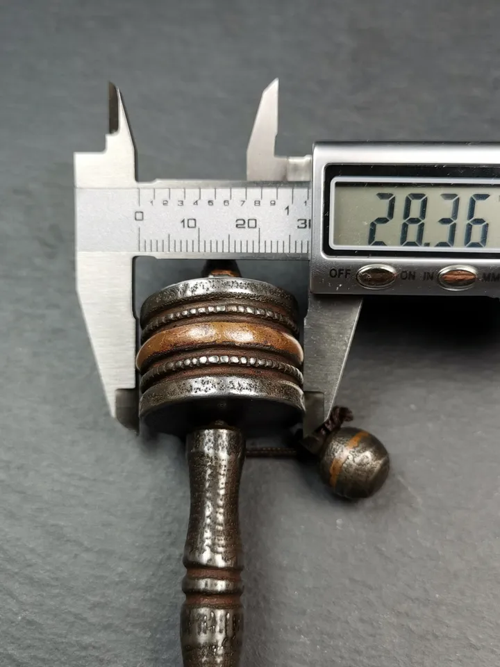 Gandhanra Handmade Tibetan Handheld Prayer Wheel,Mani Wheel,Small Size 13cm