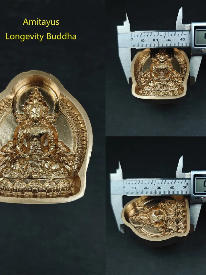 Authentic Tibetan Tsa Tsa Molds - 13 Types Mini Buddha Statue Clay Molds, Brass Molds for DIY Sacred Art, Decoration, and Spiritual Practice
