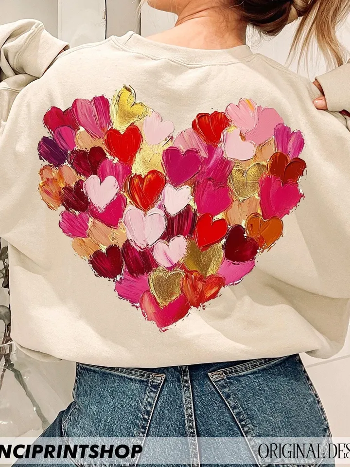 Valentine Day Heart Brushstroke png, Valentines Day png, Xoxo png, Heart png, Valentines Shirt png, Trendy Valentines, Sublimation design