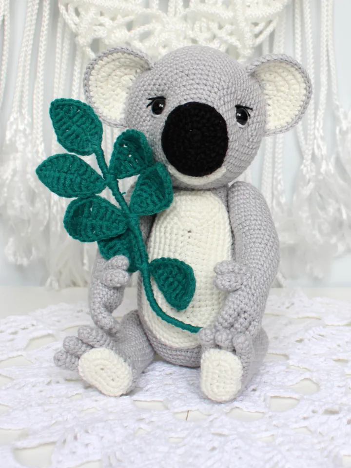 Koala crochet pattern PDF in English - Amigurumi safari toy crochet tutorial