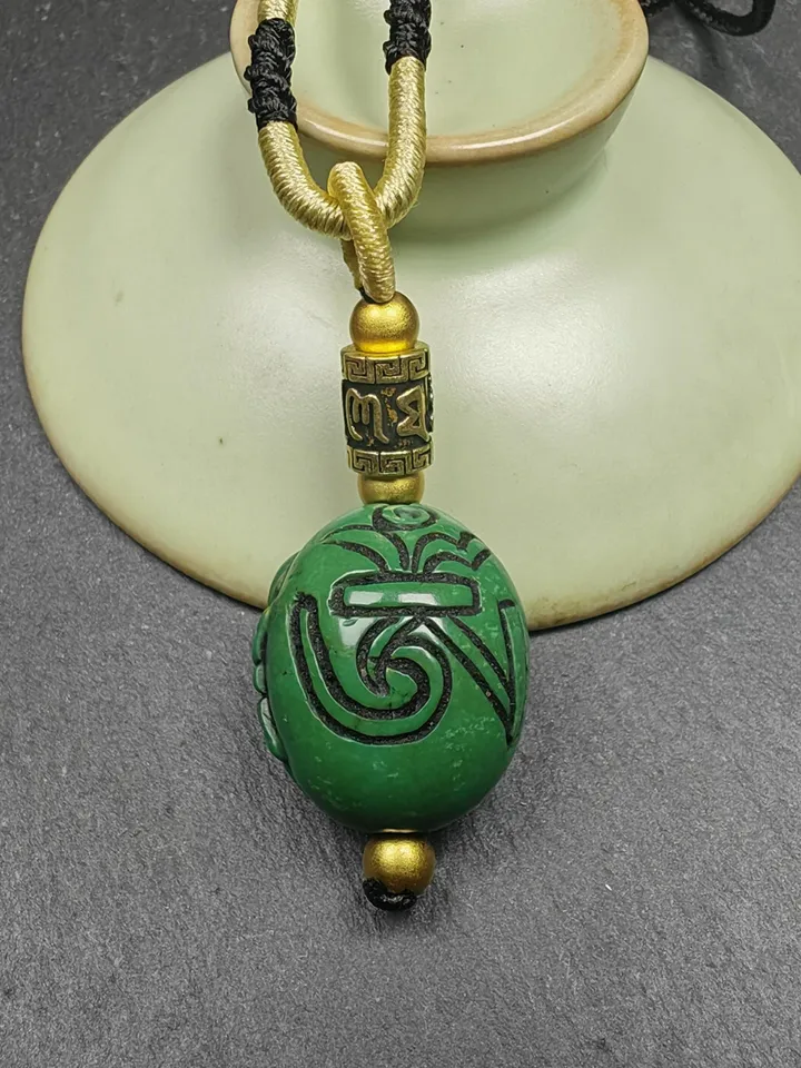 Optimized Turquoise Tibetan Citipai Skull Master Amulet, Gandhanra Hand Carved Tibetan Protective Charm,Spiritual Necklaces