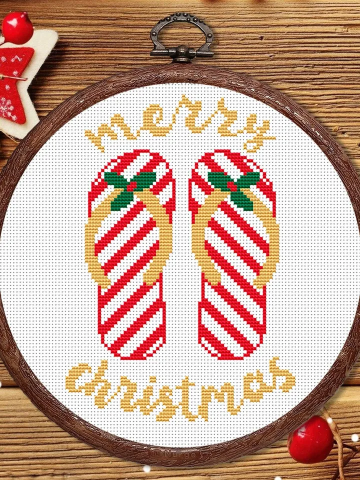 Merry Christmas Cross Stitch Pattern, Christmas Cross Stitch Pattern, Christmas Shales Cross Stitch Pattern #hld013