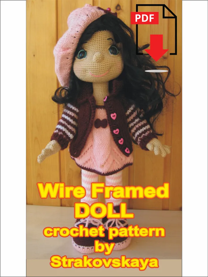TUTORIAL: Long legged Doll crochet pattern, size 40-50cm*