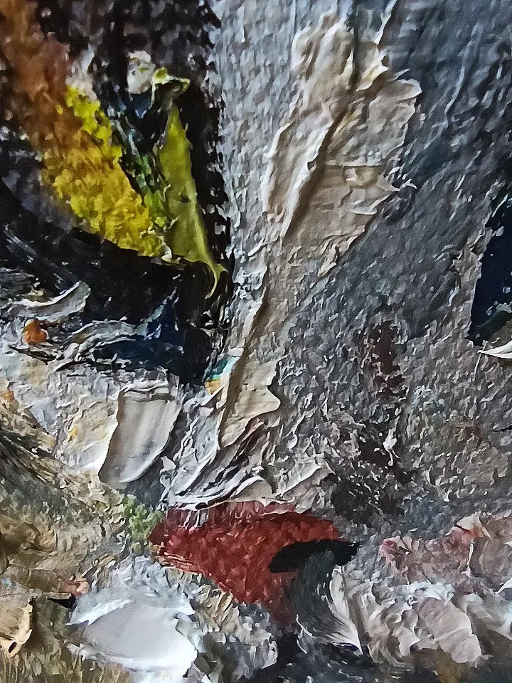The Expendable Cat. Original Oil Painting Abstract Cat Square Artwork