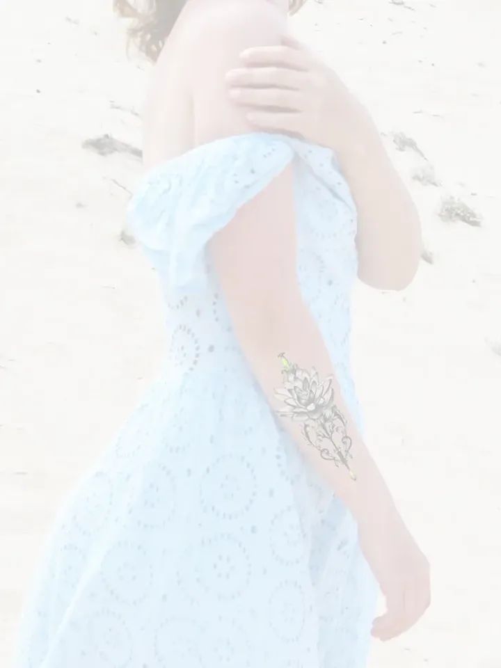 Lotus Tattoo Design For Girl Lotus Flower Tattoo Ideas Lotus And Lace Tattoo Sketch, Instant download PNG and JPG
