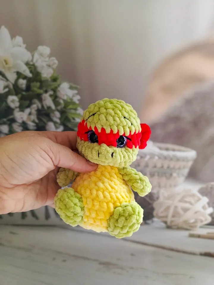 Ninja Turtles Amigurumi Crochet Toy Pattern PDF, Stuffed Plush Easy Amigurumi Animal Crochet Pattern