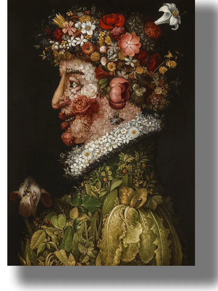 Seasons. Spring. Surreal artwork from the Baroque era.