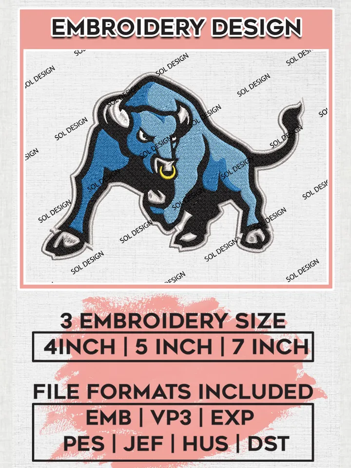 NCAA Buffalo Bulls College Football Team Mascot Logo embroidery designs, NCAA Buffalo Bulls Logo Machine embroidery designs, NCAA Team Logo embroidery designs, NCAA Game Day Machine embroidery designs, Digital Download