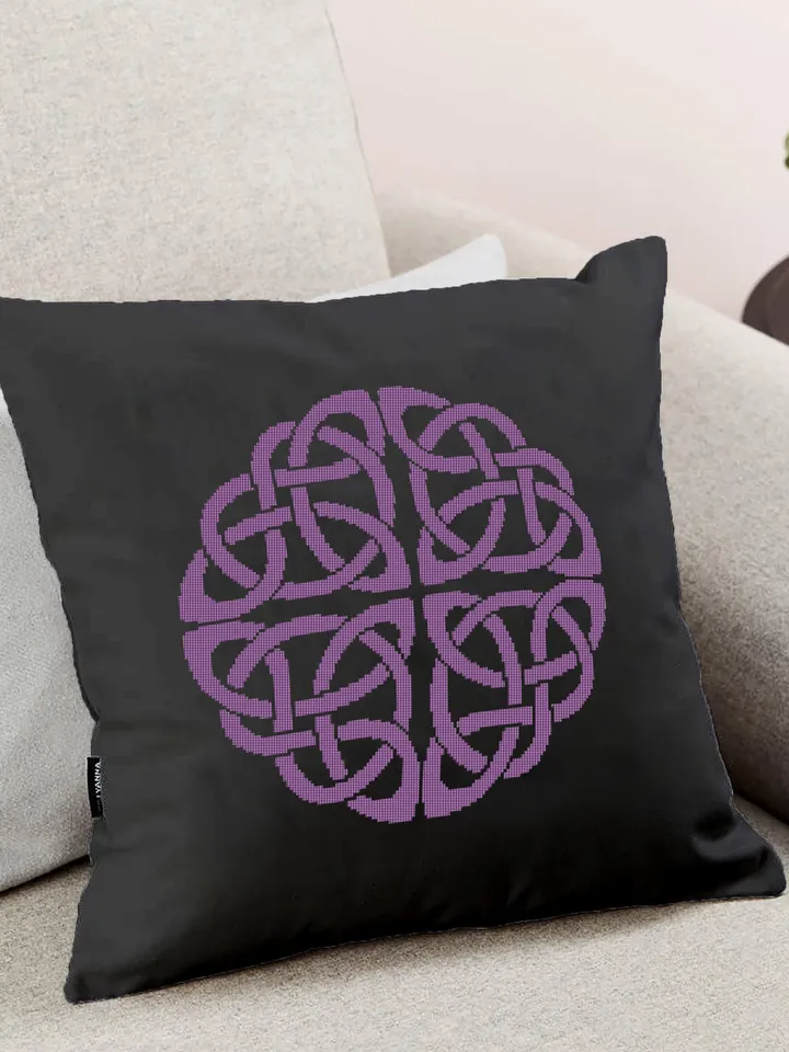 Celtic knot cross stitch pattern download PDF Monochrome cross stitch chart Celtic embroidery PDF Simple mandala digital DIY Home decor #M51