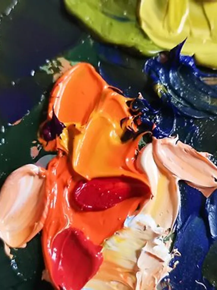 锦鲤 油畫原作 手工油畫 掛畫 油畫 koi Fish Painting Impasto Oil Painting by Verafe