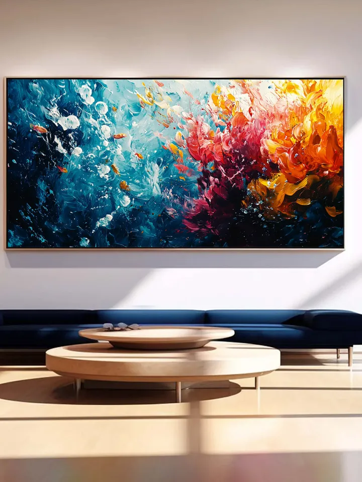 Original Flowers Painting On Canvas, Large Wall Art, Abstract Colorful Painting, Home Decor, Modern art, Custom Painting, Bedroom Wall Decor