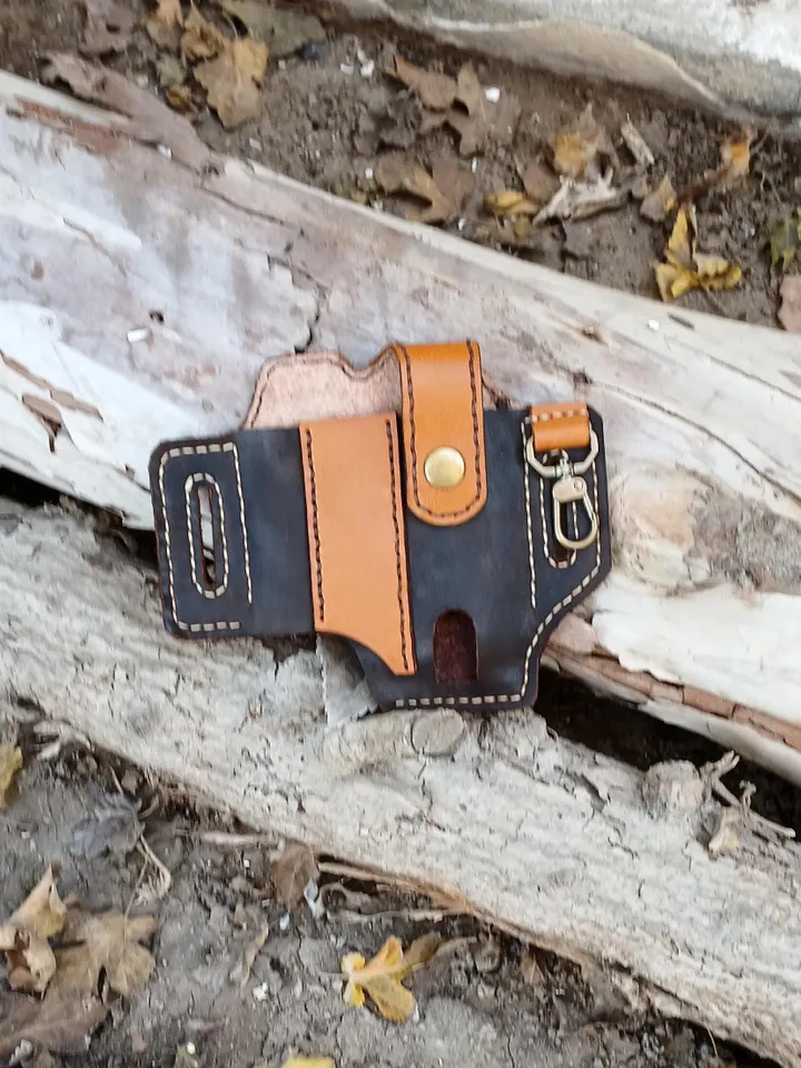 Leatherman EDC Pouch Belt Case, Leather Belt Organizer, Leather Multitool Sheath, Leatherman wave Sheath, Multitool Pouch, Handmade Leather.