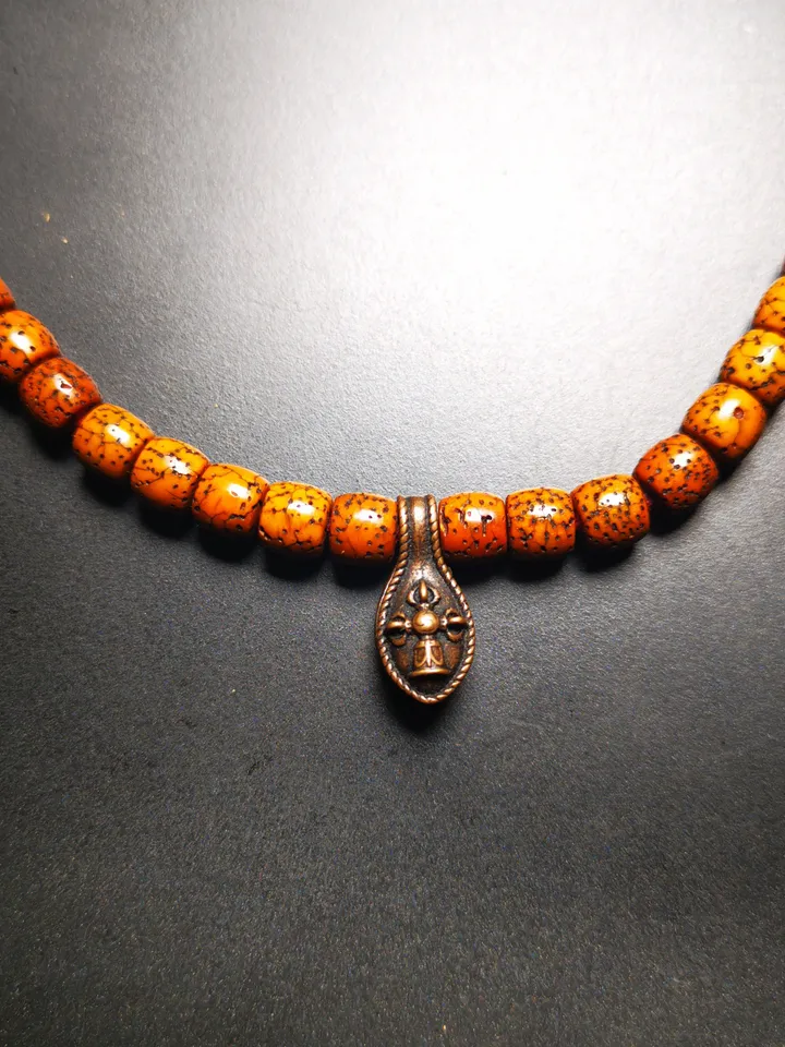 Gandhanra Handmade Buddhist Mala Counter Clip,Bum Counter Clip for Prayer Beads,Cross Vajra Bell Shape,Mala Accessories